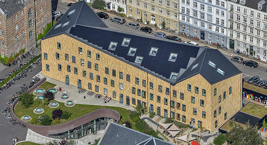 Nybyggeri ud mod Gammeltoftsgade. Bygning 35. Luftfoto