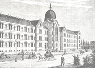 Tegning af Kommunehospitalet - 1873