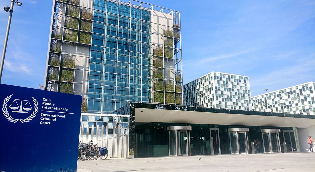 Den internationale straffedomstol i Haag.