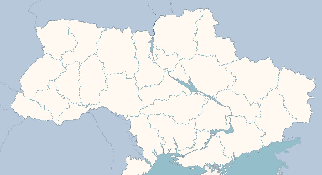 Kort over Ukraine