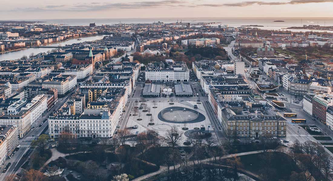 Luftfoto over et tomt København. Foto: Astrid Maria Busse Rasmussen