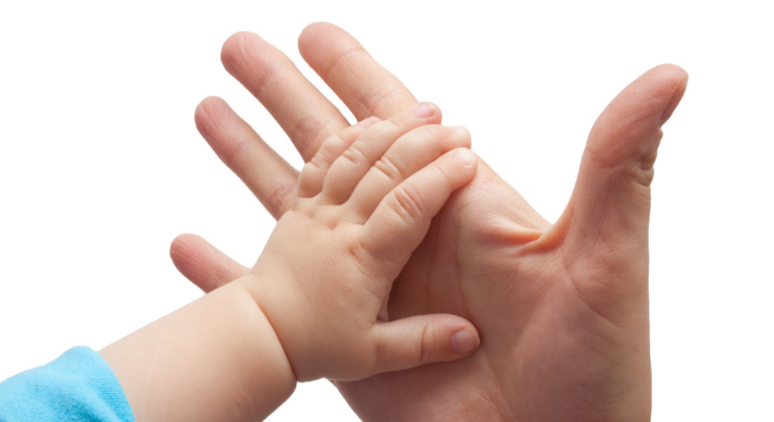 Baby-hånd. Foto: Colourbox