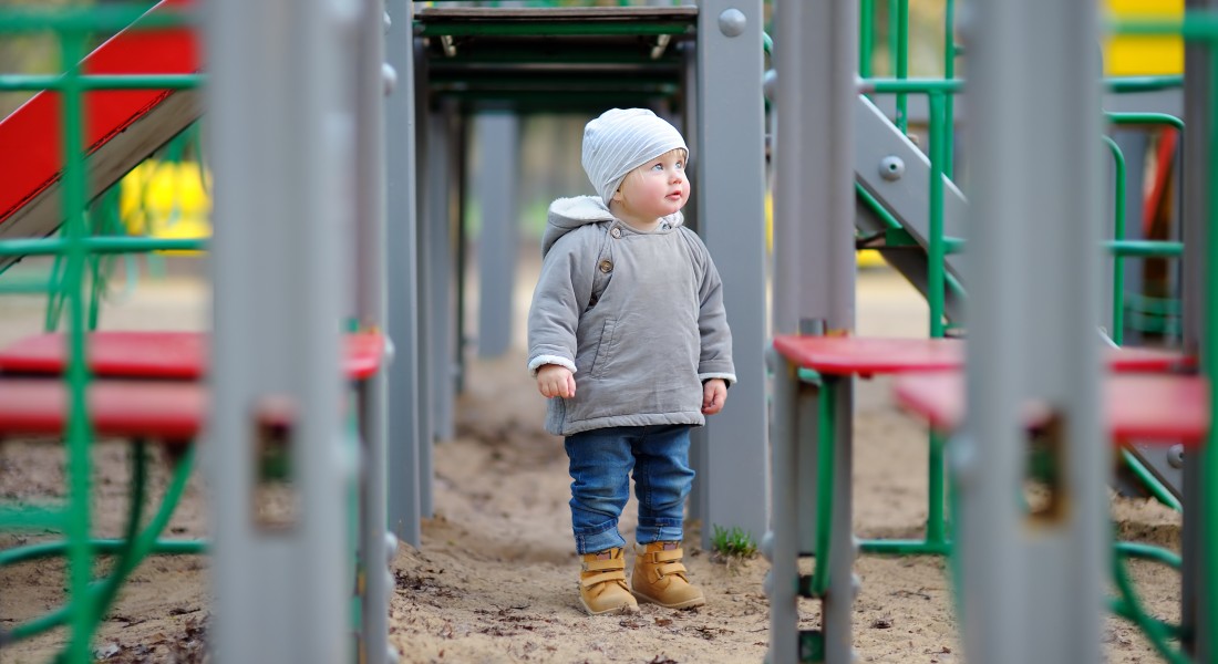 Small child on paly ground